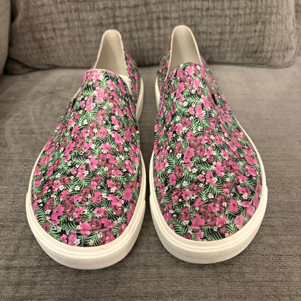 Crocs Citilane Roka Slip-Ons Pink Green Floral Size 10 - Picture 2 of 6